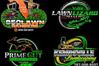 design cutting edge lawn care and landscape logo with copyrights