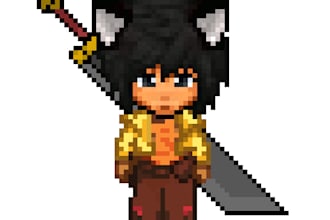 create 2d pixel art sprite character for game, sprite sheet, pixel animated gif
