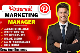 be your pinterest manager for seo pins, boards and organic growth