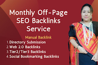 provide monthly SEO service for your website