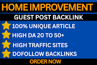 do permanent dofollow home improvement guest post backlinks
