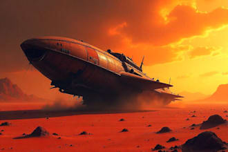 make spaceship, sci fi illustration and sci fi art