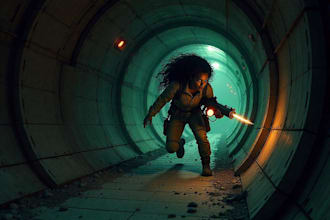 do sci fi horror and fantasy scene concept art illustrations