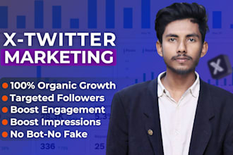 manage your twitter x account with organic growth