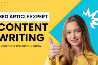 do SEO article writing, blog post writing or content writing