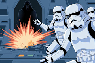 create star wars and sci fi illustration