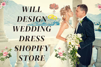 design wedding dress shopify store wedding ring wedding cake shopify website