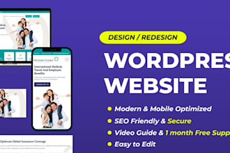 build a responsive wordpress website design and web design