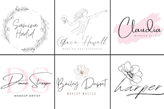 create unique handwritten logo for authors and creatives