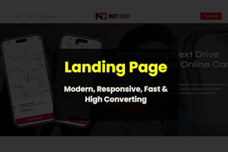 design responsive landing page, modern, fast and high converting