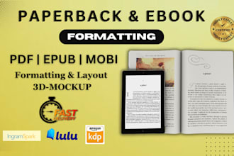 do ebook and hardcover typesetting formatting for amazon and ingrmspark