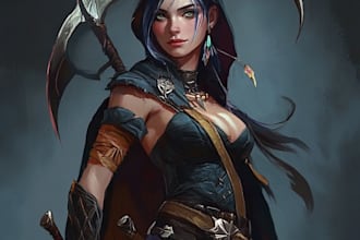 character art, game art and dnd character art