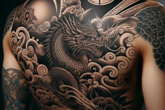 draw a japanese or oriental tattoo design for you