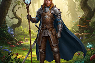 create a full body amazing dnd character