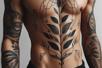 make small, minimalistic, ornamental fine line tattoo