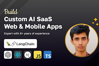 develop ai chatgpt website or ai mobile app ai saas app ai chatbot ai tool