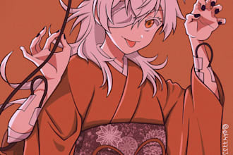 make anime character or fanart an comic art