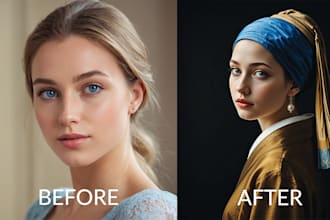 create unique ai image, portrait fusion, or custom ai artwok