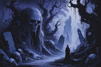 draw fantasy or dark creepy horror art illustration