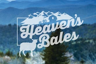 design a modern minimalist logo for your mountain hill farm