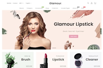 design cosmetics shopify website lipstick lipgloss makeup artist