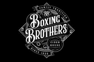 design boxing brothers cider house logo