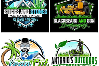 design a custom landscape, home, and lawn care logo