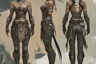 made an amazing dnd or game character art