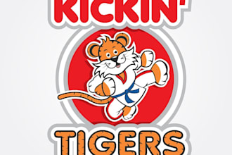design a mascot sports tiger logo for your team or brand