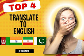 translate english to 4, dari hindi urdu farsi pashto
