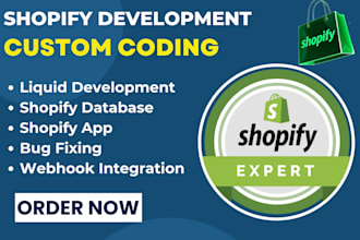 shopify expert custom coding shopify liquid developer shopify json database api