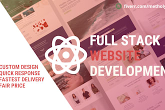 do website as full stack web developer, frontend, backend