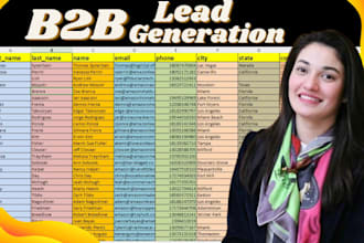 find targeted b2b lead generation prospect list building and business sale leads