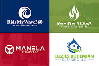 make minimalist stunning initial business logo design