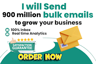 send 900 million bulk emails, bulk email blast and email campaign to inbox