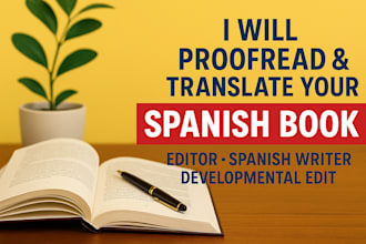 proofread translate your spanish book editor spanish writer developmental edit