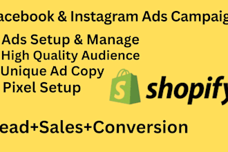 create shopify facebook ads campaign for hight performance