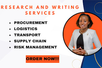 write on procurement, logistics, transport, supply chain and risk management