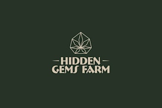 design a minimalist creative hemp farm logo