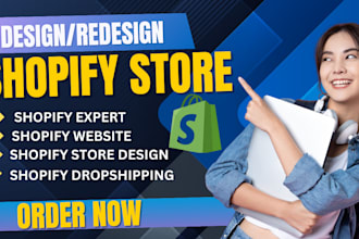 design a responsive shopify dropshiping website, redesign shopify store