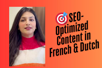 write SEO blog posts and articles in french and dutch