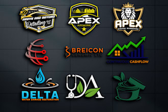 create 3d logo design for automotive, landscaping,startups