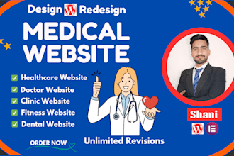 design healthcare, doctor, clinic, fitness and dental websites