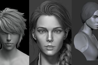 do 3d sculpt, design action figure, 3d character, 3d print model, 3d toy model