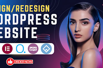 design any custom wordpress website using elementor