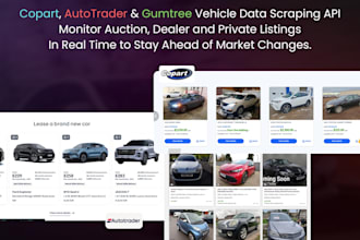 copart autotrader gumtree data scraping web scraping