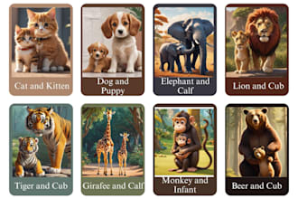 create animal printable flashcards