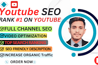 be youtube channel manager and video SEO expert