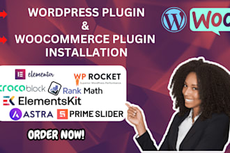 install plugin, wordpress plugin, woocommerce plugin and activate it for you