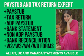 do perfect paystub, tax return files, schedule c, 1099, 1040 and 1120 forms